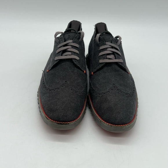 Cole Haan Zerogrand Wingtip Oxford Dark Gray Canvas Mens Size 9.5 M Dress Shoes. main image 10